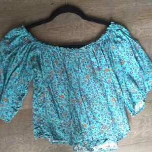 Mexicali Blues off- shoulder floral top